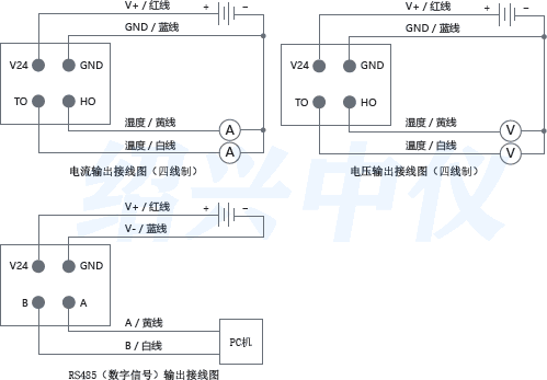 溫濕度變送器接線圖 溫濕度變送器接線圖