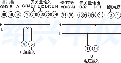 單相數(shù)顯電流表接線(xiàn)圖